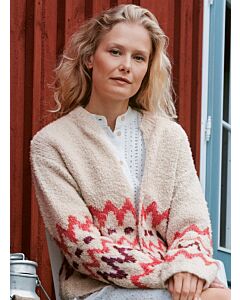 Lana Grossa dames vest breien van Orsettini en Natural Alpaca Pelo (NK5,M6)