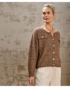 Lana Grossa dames vest breien van Solo Lino en Silkhair (C30,M21)