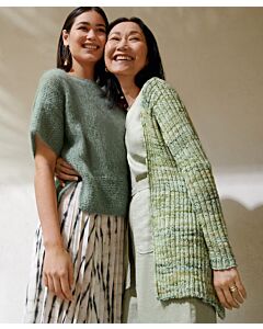 Lana Grossa dames vest in boordpatroon breien van Ecco (F63, M1)