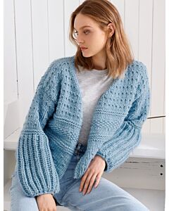 Lana Grossa dames vest in patroonmix breien van Per Lei (easy, m5)