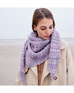 Lana Grossa driehoekige stole breien van Silkhair Print (LB17, M23)