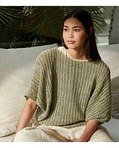 Lana Grossa dwars gebreide dames trui breien van Bacca (F63, M6)