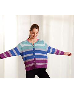 Lana Grossa gekleurd streepjes vest breien van Brigitte No.4 (F63, M34)