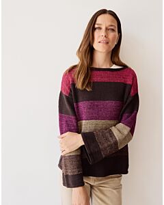 Lana Grossa gestreepte dames trui breien van Cool Wool en Cool Wool Vintage (c27,m4)