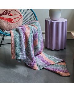 Lana Grossa gestreepte deken breien van Brigitte No.2 en No.3 