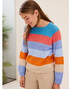 Lana Grossa gestreepte trui breien van Ecopuno (LB18, M15)