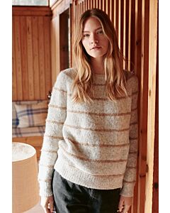 Lana Grossa gestreepte trui breien van Natural Alpaca Pelo (Nordic, m6)