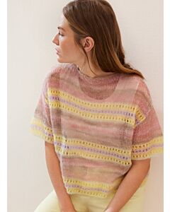 Lana Grossa gestreepte trui breien van Silkhair en Cottonhair (LB18, M3)