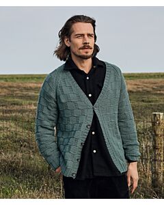 Lana Grossa heren raglanvest breien van Cool Wool Big ME3,m23