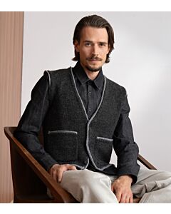 Lana Grossa heren vest breien van Landlust Naturwolle CL29,m55