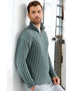 Lana Grossa herentrui breien van Cool Wool Big Mélange (m8b)