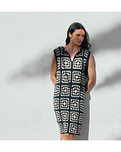 Lana Grossa jurk haken met granny sqaures van Elastico h8,m5