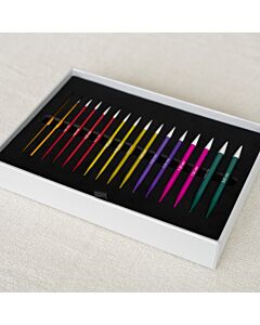 Lana Grossa ayurveda rondbreinaaldenset 3.5 t/m 5.0mm lila etui 