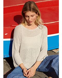 Lana Grossa luchtig gebreide dames trui van Solo Lino uit Filati Nr.59