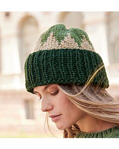 Lana Grossa muts met Noors motief breien van Winter Softness en Glamour (F70,M21)