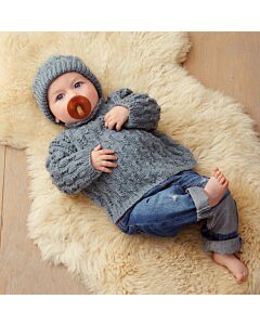 Lana Grossa peuter kabeltrui breien van Cool Wool Big (infanti 17, m79)