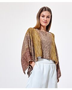 Lana Grossa korte poncho van Vintage Socks (Doeken&Co 8, m1)