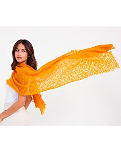 Lana Grossa Setasuri ajoursjaal breien uit Doeken en Co Nr.5 M12