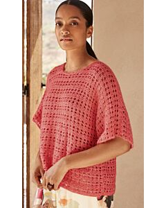 Lana Grossa shir haken van Natural Superkid Tweed en Filo Paillettes f71,m7