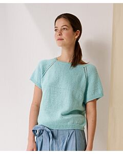 Lana Grossa shirt topdown gebreid van Cotton Wool (Classici 28, m14)