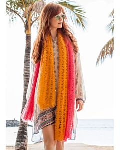 Lana Grossa Silkhair sjaal haken in spinnenpatroon