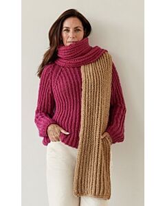 Lana Grossa sjaal breien van Ecopuno Chunky (Classici 25, m23) | C.R. Couture