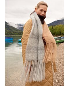 Lana Grossa sjaal breien van Silkhair Haze Melange M12