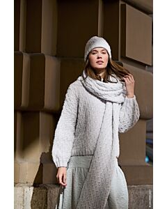 Lana Grossa sjaal en muts breien van Nebbia (N1,M21&22)