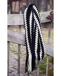 Lana Grossa sjaal haken van Alta Moda Cashmere 16 + Brillino (Acc22, m21)