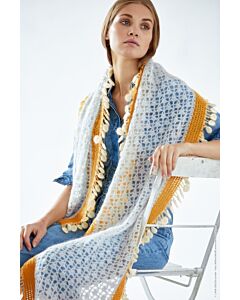 Lana Grossa sjaal haken van Silkhair uit Doeken en Co Nr.4