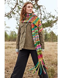 Lana Grossa sjaal met ajourpatroon en franjes breien van Farfalla (DC9,M18)