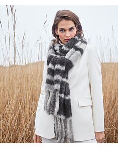 Lana Grossa sjaal met franjes breien van Gigante (LB17,M14)