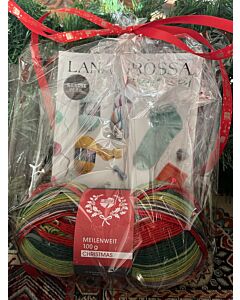 Cadeaupakket sokkenbreier - Kerst sokkenwol en step by step boekje