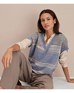 Lana Grossa spencer breien en haken van Gomitolo Gala (GM 14, m18) | C.R. Couture