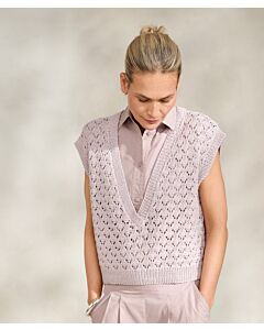 Lana Grossa spencer met v-hals breien van Elastico (C30,M14)