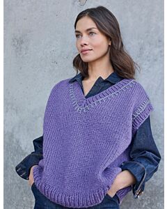 Lana Grossa spencer met V-hals breien van Winter Softness (LB19,M5)