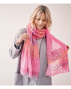 Lana Grossa stola breien en haken van Silkhair en print (Doeken & Co 7, m1)C