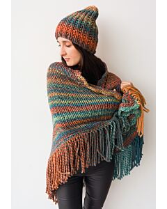 Lana Grossa driehoekige stola van Merino Twister (Merino Flyer, m3) | C.R. Couture