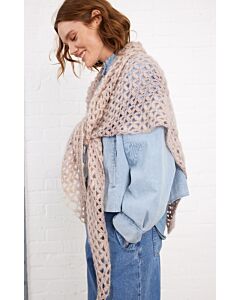 Lana Grossa stola haken van Silkhair, Ecopuno en Brillino (DC9,M29)