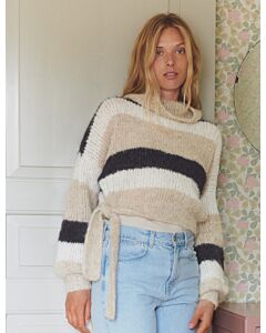 Lana Grossa streeptrui breien van Natural Alpaca Lungo NK2,m2