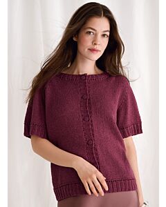 Lana Grossa top-down dames vest breien van Landlust Sommerseide (C28,M37)