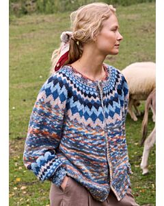 Lana Grossa top-down damesvest breien van Landlust Naturwolle (NK5,M12)