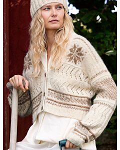 Lana Grossa top-down damesvest breien van Natural Alpaca Pelo (NK5,M13)