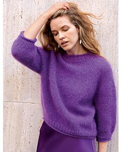 Lana Grossa top-down trui breien van Mohair de Gio uit Nera 3, m53