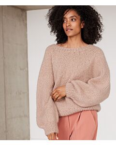 Lana Grossa top-down trui breien van Mohair di Gio en Glamour (F70,M41)