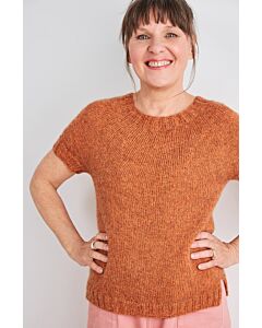 Lana Grossa top down shirt breien van Puno Due (Rosa P Mapala, m15)