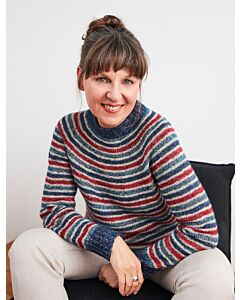 Lana Grossa top down trui breien van Ecopuno Tweed (Rosa P Mapala, m5)