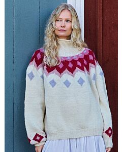 Lana Grossa topdown dames trui breien van Landlust Naturwolle (NK5,M10)