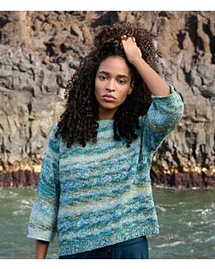 Lana grossa topdown trui breien van Gomitolo Hippie en Tono g15,m6