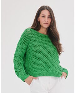 Gratis patroon trui breien in gaatjespatroon van Lana Grossa Riccio